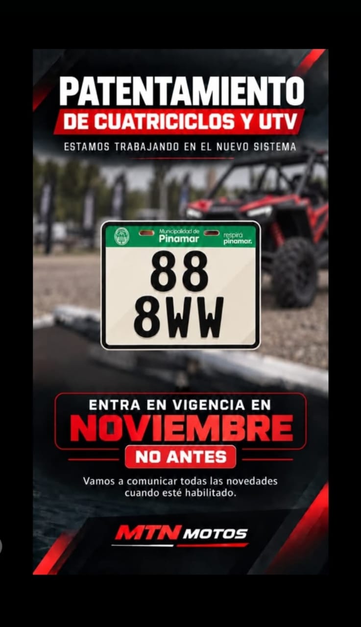 PIDEN AL H.C.D. DE PINAMAR INFORMACI&Oacute;N SOBRE EL &ldquo;PATENTAMIENTO DE CUATRICICLOS&rdquo; Y LAS MEDIDAS ADOPTADAS PARA EVITAR SU USO DENTRO DEL DEL CASCO URBANO
