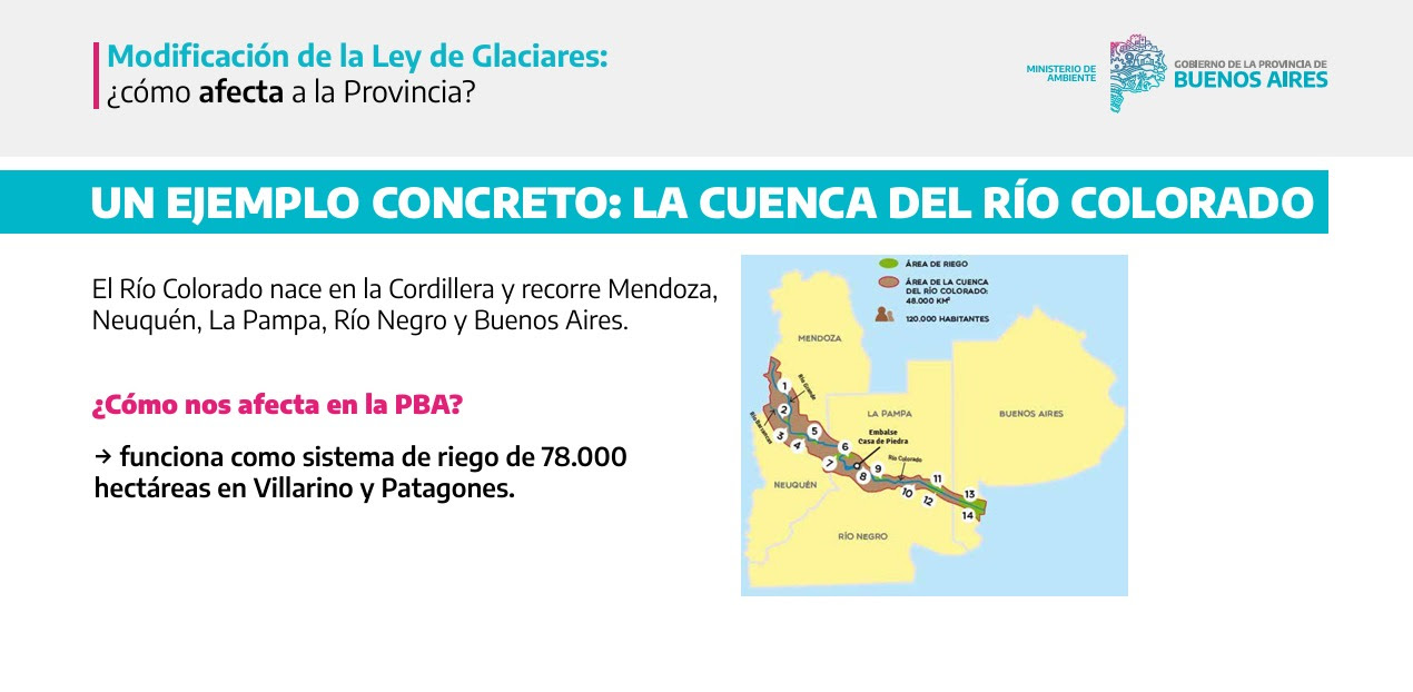 LA PROVINCIA DE BUENOS AIRES EXPRES&Oacute; SU RECHAZO A LA MODIFICACI&Oacute;N DE LA LEY DE GLACIARES