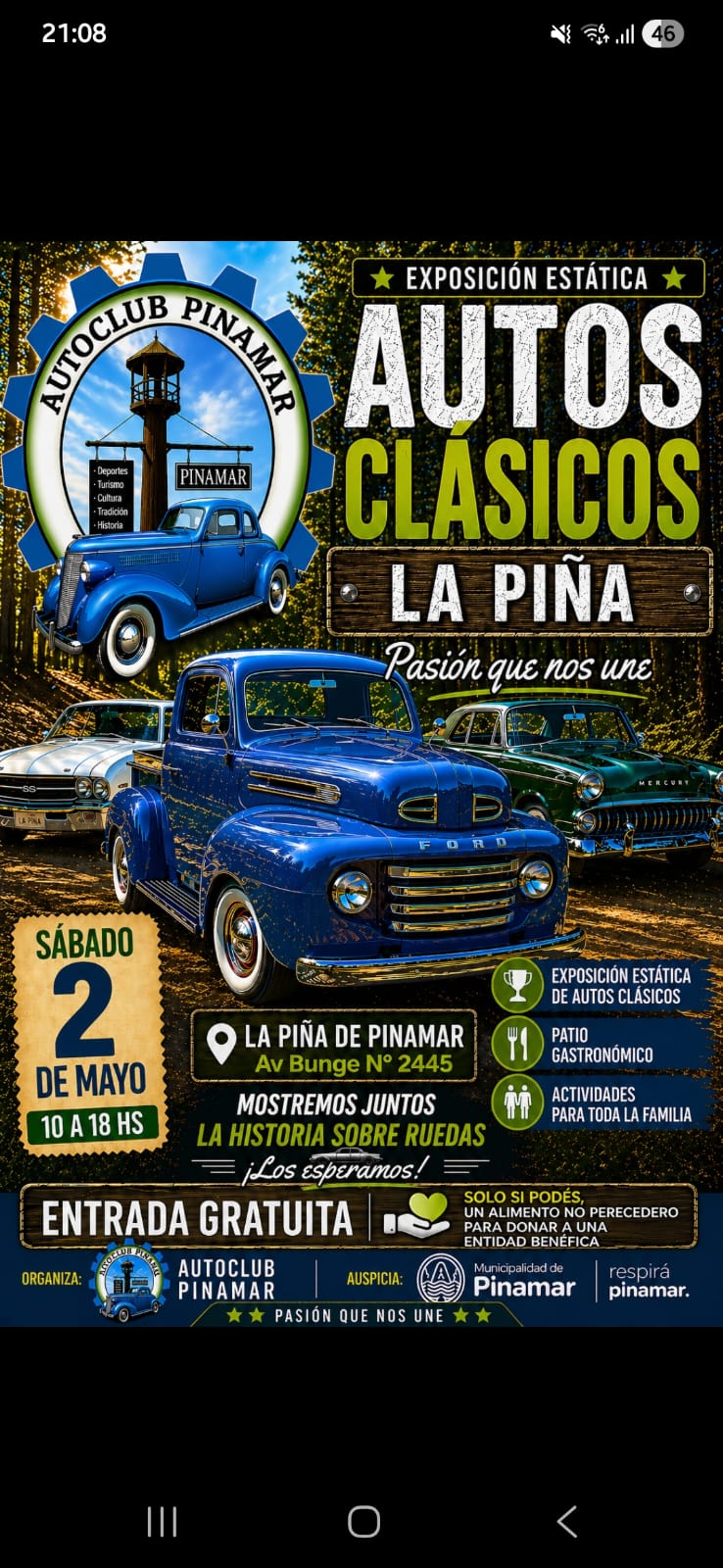 EXPOSICI&Oacute;N DE AUTOS CL&Aacute;SICOS EN PINAMAR