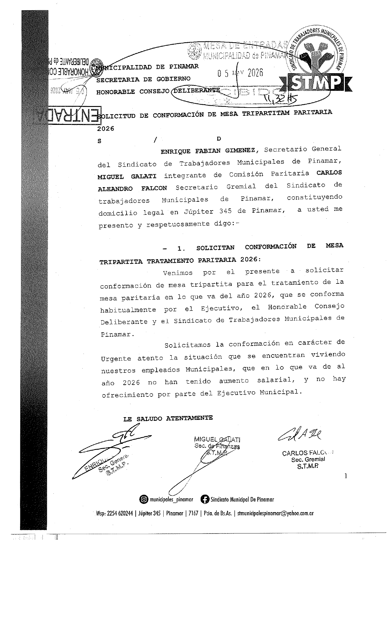 EL STMP VA POR LA RECOMPOSICI&Oacute;N SALARIAL PARA ESTE 2026