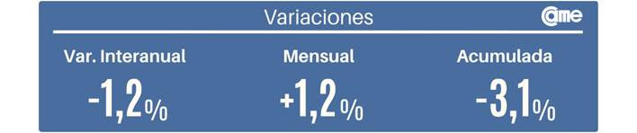 NUEVAMENTE REALIDAD MATA RELATO:LAS VENTAS MINORISTAS PYME DESCENDIERON 1,2% INTERANUAL EN MAYO