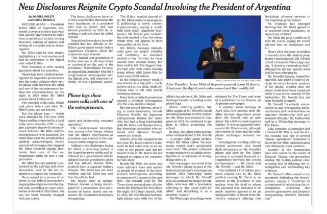 $LIBRA LLEG&Oacute; HASTA LAS P&Aacute;GINAS DEL DIARIO THE NEW YORK TIMES